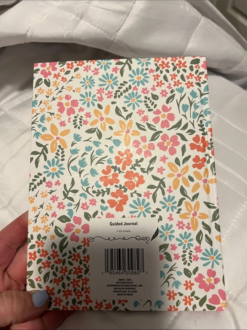 Make Today Matter Floral Guided Journal - White Multicolor Cover